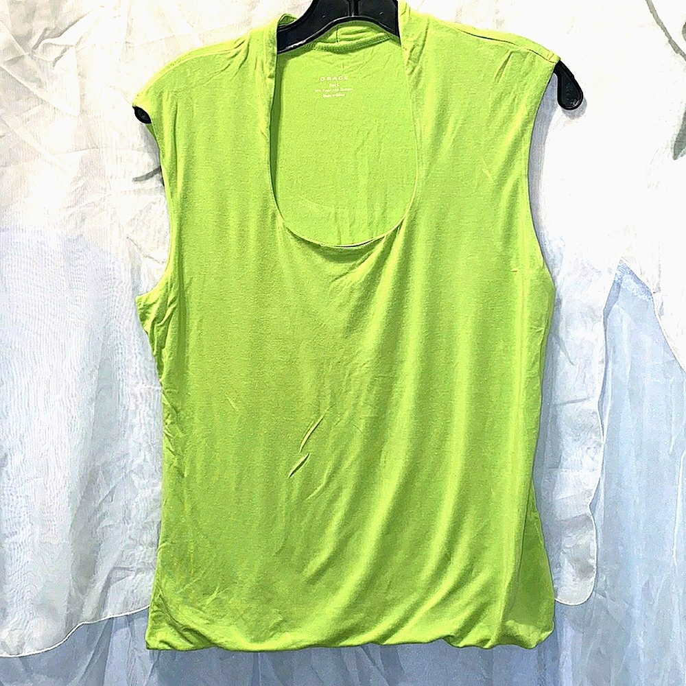 GRACE RAYON/SPANDEX LIME TANK BAND SZ L
